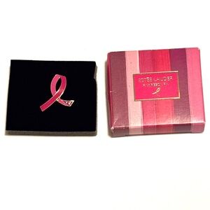 Estee Lauder Commemorative 25th Anniversary Pink Ribbon Collector Pin